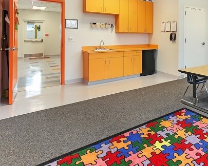 Real occupational therapy learning materials and child-sized work area