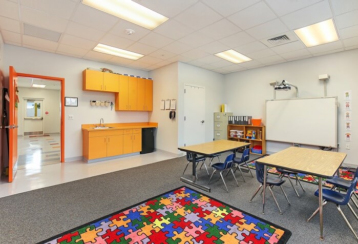 Real child-friendly learning room suitable for speech and occupational therapy activities
